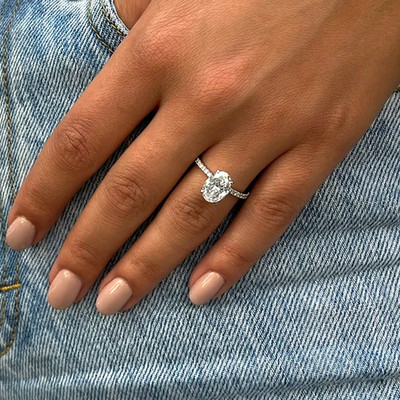 Luxus Platin Ovalschliff Diamant Ring IGI-zertifiziert 1,75 Karat E F VVS Lab...