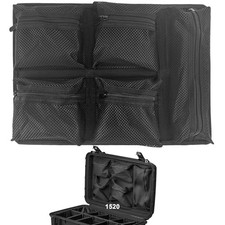 UPGRADED Lid Organizer for Pelican 1520 Case, 5 Thick Mesh Pockets for Photog...