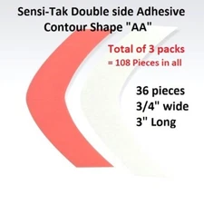 Sensi Tak Red Liner Tape by Walker Tape 3 packs = 108 pieces Shape AA