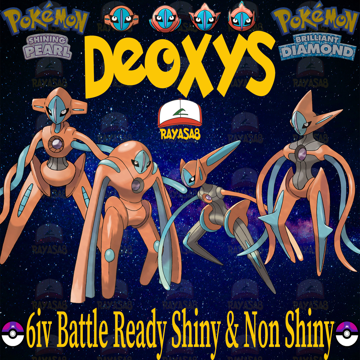 Pokemon Brilliant Diamond and Shining Pearl Deoxys 6IV-EV Trained