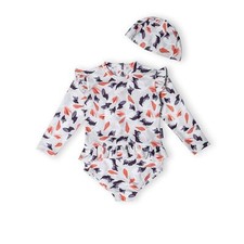 Baby Swimsuit Girl UPF 50 One Piece Zipper Infant Swimsuit Girl Long-Sleeve ...