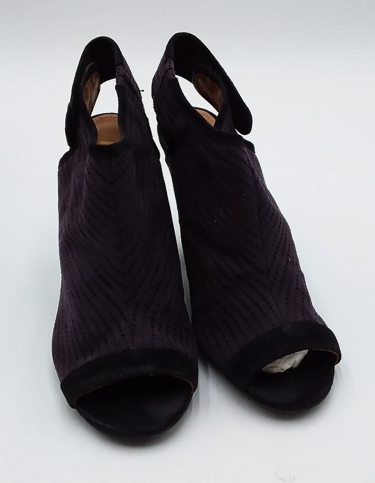 Zapatos para mujer Nicole Layla púrpura talla 6,5 M tacones cuadrados peep toes con caja Foto 2 de 4