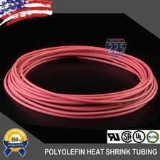 100 FT. 100' Feet RED 1/16" 1.5mm Polyolefin 2:1 Heat Shrink Tubing Tube Cable