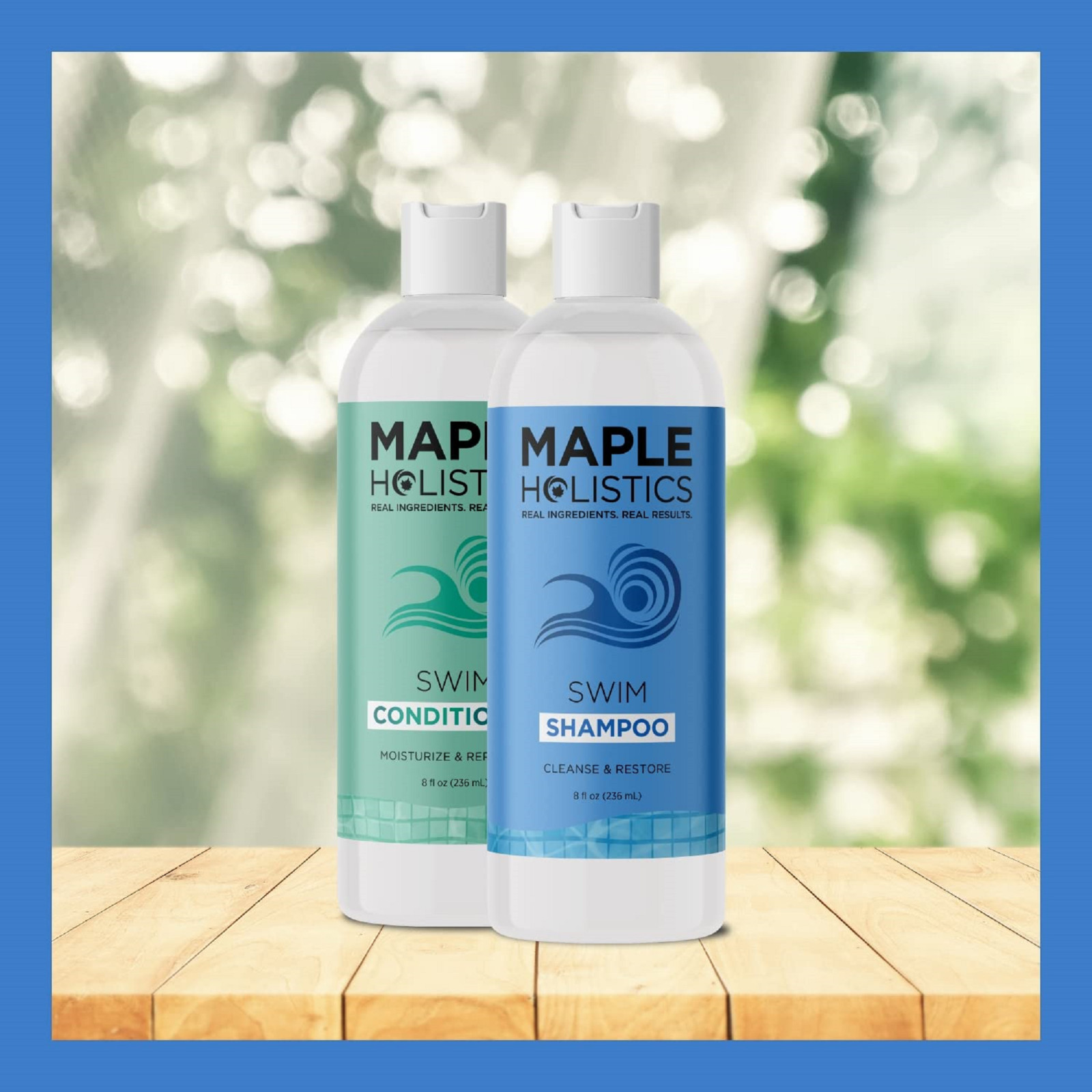 Chlorine Shampoo and Conditioner for Swimmers with Tea Tree & Rosemary Oil 8oz