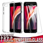 For iPhone SE 2020 7 8 Plus XR X XS 11 12 Clear Case Shockproof Heavy Duty Cover