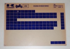 Microfiche Spare Parts Catalog Kawasaki Zz R250 EX250 H10 Model 1999 Was 01/99