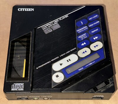 CITIZEN CBM 1000 CD Player | 1987 | For Parts | Made in Japan | Vintage Untested