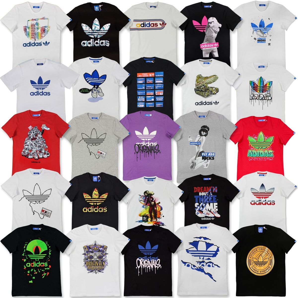 Adidas Originals Trefoil tee Men's Leisure 80ER T-Shirt Adidas Originals Trefoil tee Men's Leisure 80ER T-Shirt