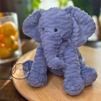 Jellycat FUDDLEWUDDLE ELEPHANT New BNWT Soft Plush Blue Stuffed
