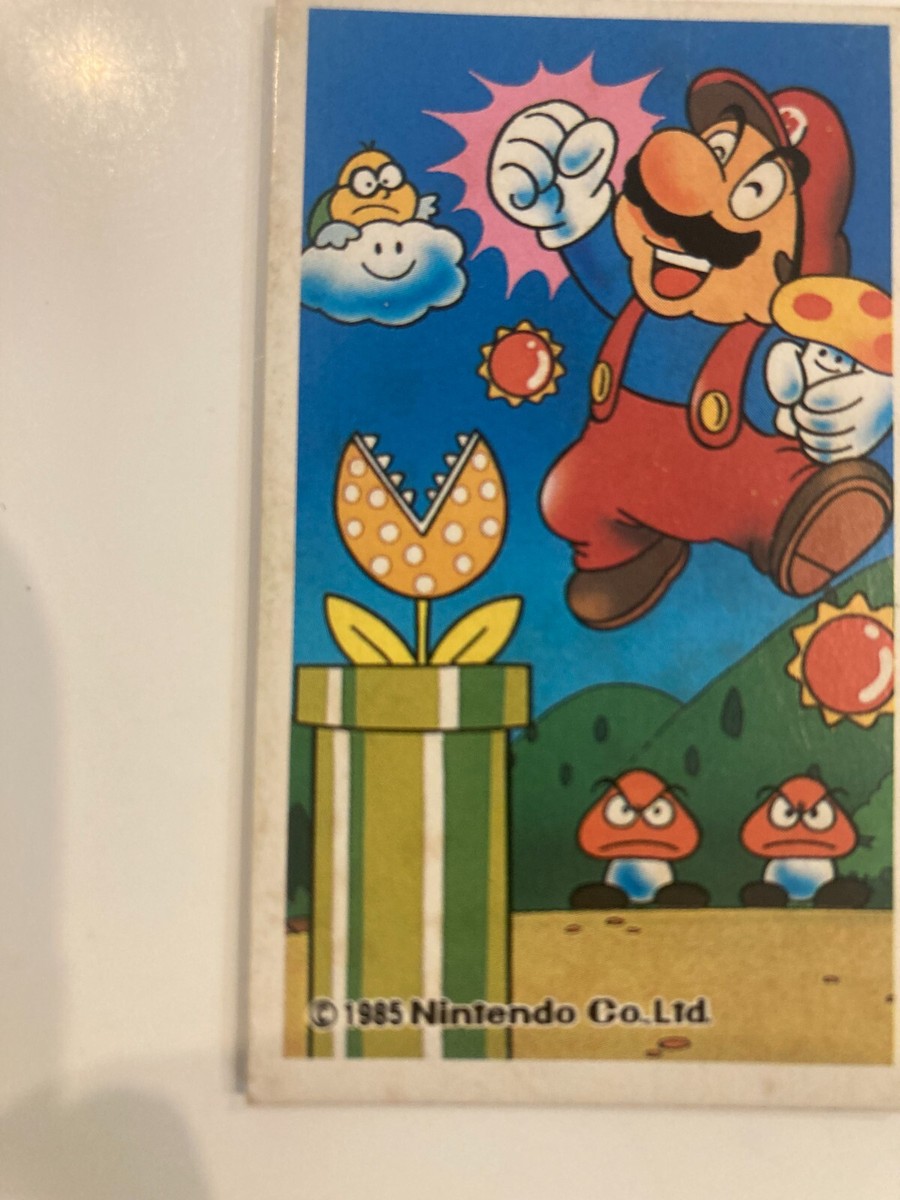 Super Mario Nintendo Official Menko Card Famicom 1985 Vintage