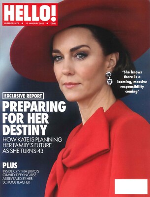 HALLO! Magazin: Prinzessin Kate, Cynthia Erivo, Rod Stewart, A. Jolie, 13.1.25