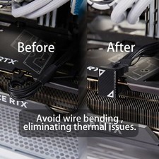 HP Pin GPU PCI-e 5.0 180° Angled Connector 12VHPWR Graphics Card White 6