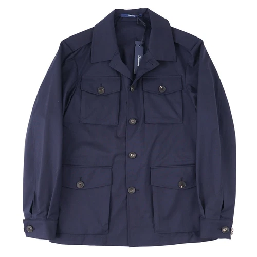 Drumohr Navy Blue Weather-Repellent Techno Wool Field Jacket M (Eu 48) NWT - product listing photo