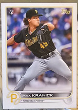 2022 Topps Series 1 Max Kranick RC #325 Pirates two cards