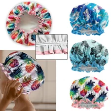 Hair Protect Waterproof Shower Cap Elastic Reusable Bath Hat for Women Men