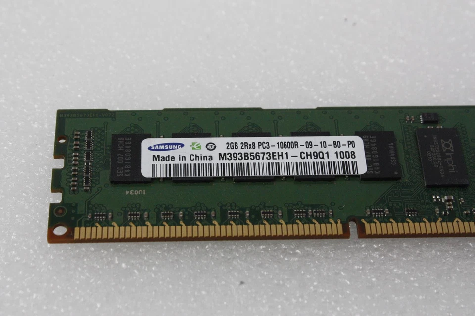 2GB Samsung M393B5673EH1-CF8 PC3-8500R 1066MHz Reg DDR3 2Rx8 ECC Server Memory - Image 1 of 1