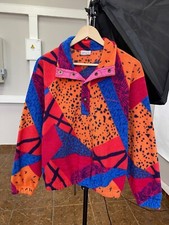 Vintage 80s Sergio Tacchini Fleece Abstract Asymmetrical size S multicolor