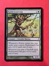 2007 Magic The Gathering Lorwyn #197 Battlewand Oak, C, NF, cd1