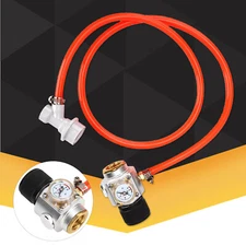 CO2 Mini Gas Regulator CO2 Charger Pressure Meter Homebrew Tool With Ball Loc4