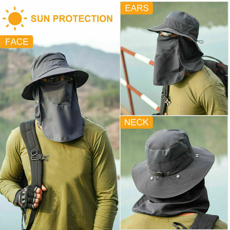 Unisex Nylon Sun Cap with Neck Flap UPF 50 Waterproof Quick Dry for Outdoor Sun Hats with Neck Flap for Men Women UPF 50+ Waterproof  main image 2