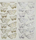 BUTTERFLIES Type 1 Double Embossed Clear PEEL OFF STICKERS Butterfly Cardmaking