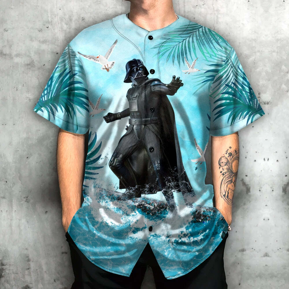 Starwars Darth Vader Surfing 02 - Baseball Jersey