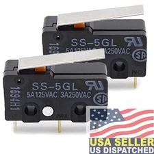 Omron SS-5GL (PACK OF 2)  Micro Switch 5A 125VAC 5A (AC), 4A (DC)