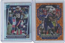 2021 Panini Prizm RHAMONDRE STEVENSON RC Lot Orange Disco Optic Silver Patriots!