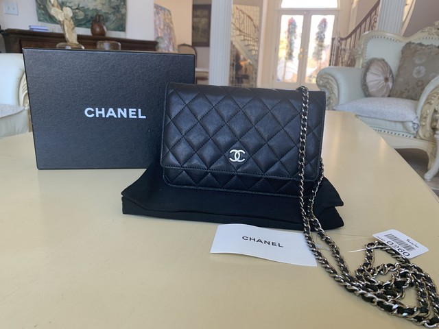 chanel wallet on chain lambskin