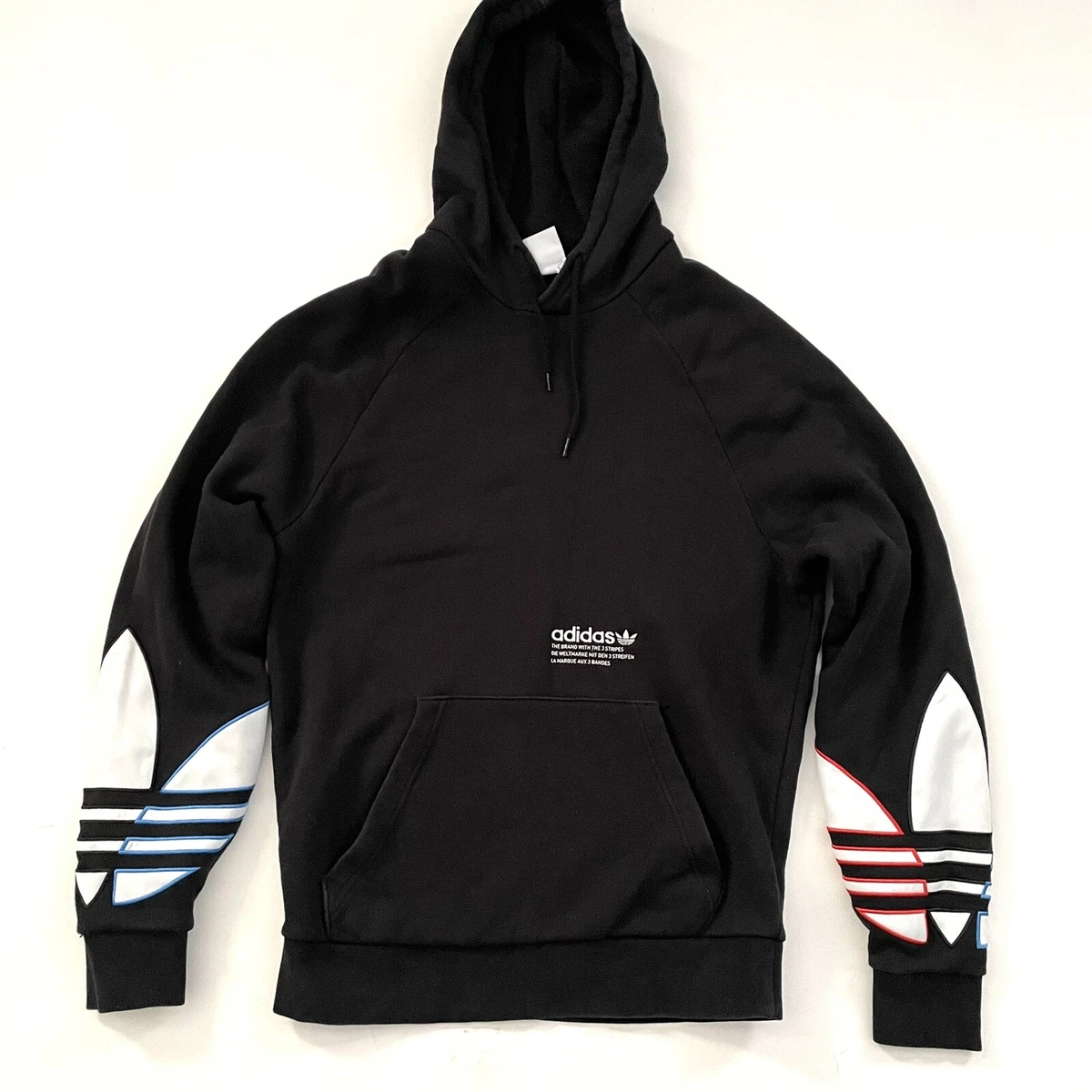 eBay Small Womens Tricolor Trefoil Black Sweatshirt Hoodie | Adidas