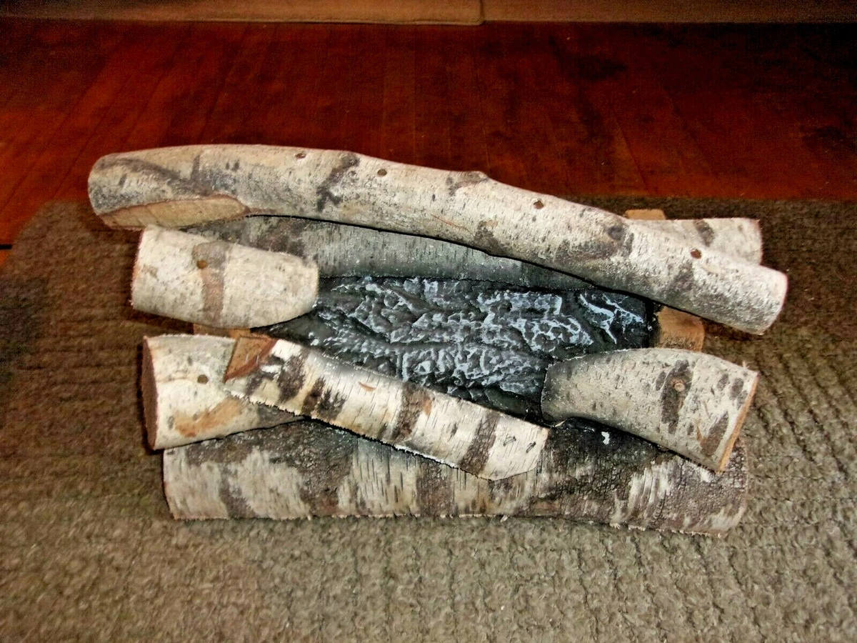 Vintage Log Electric Rotating effect Light Lighted Fireplace Insert Working  | eBay