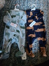 CARTER'S Fleece 3 - Size 6m New Boys Pajamas
