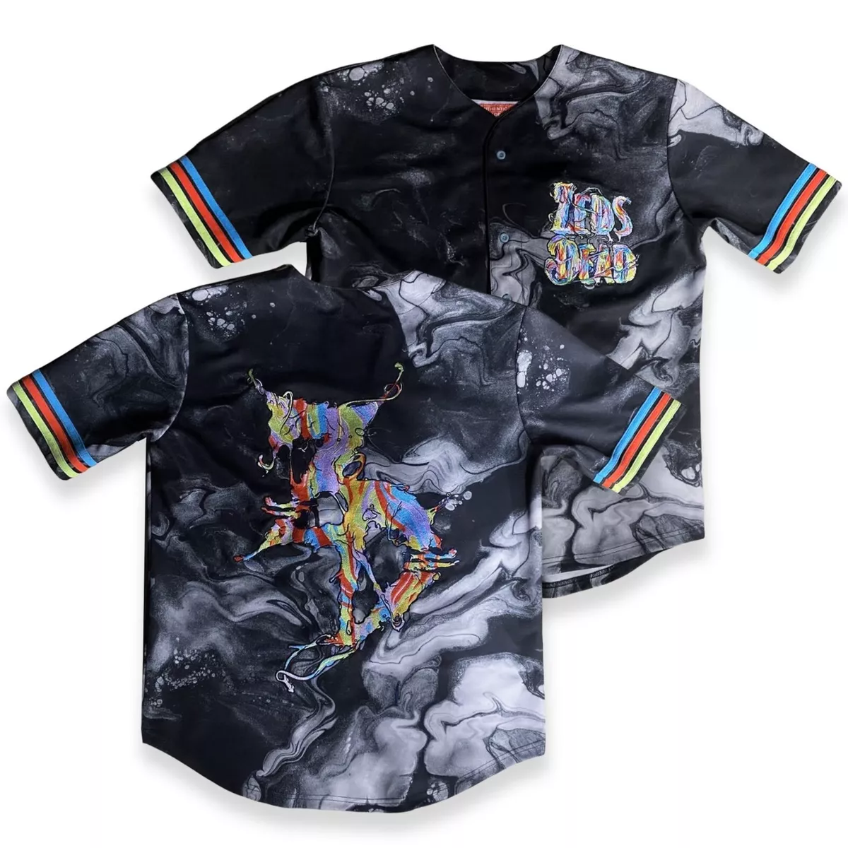 Electric Family Zeds Dead Drippin Black Baseball Jersey Authentic Men s MEDIUM