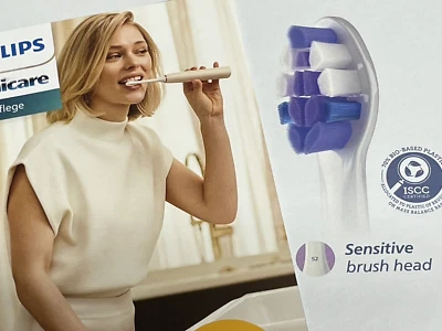 PHILIPS SONICARE 10 Bürstenköpfe Sonicare S2 Sensitive, original Philips Made i.Germany (HX6054)