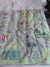 IKEA Storabo Kids Green Road Rug Car Playmat 75x133 Cm