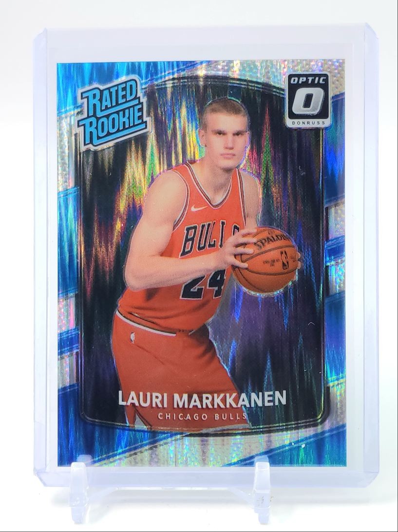 LAURI MARKKANEN 2017-18 DONRUSS OPTIC RATED ROOKIE SHOCK RC Q1556