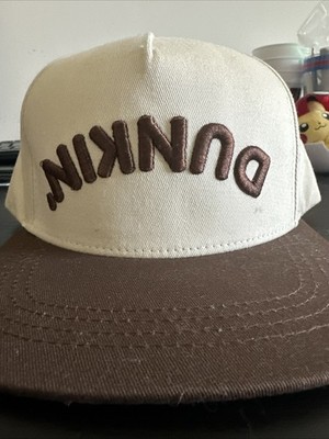 Dunkin  SnapBack Hat Reverse Text Dunkin  Donuts Hat