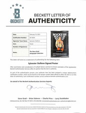 Sylvester Stallone "Rocky Balboa" Signed Rocky III Movie Poster Beckett