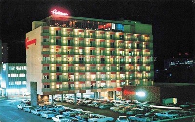 Edmonton Alberta Canada Caravan-Motor-Hotel Hotel Nacht Parkplatz Neonreklame Ho