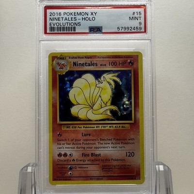 2016 POKEMON XY: EVOLUTIONS - #15/108 NINETALES HOLO - PSA 9 MINT
