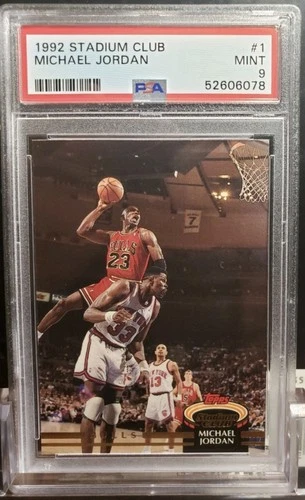 1992 Stadium Club Michael Jordan #1 PSA 9 MINT Iconic card 6078