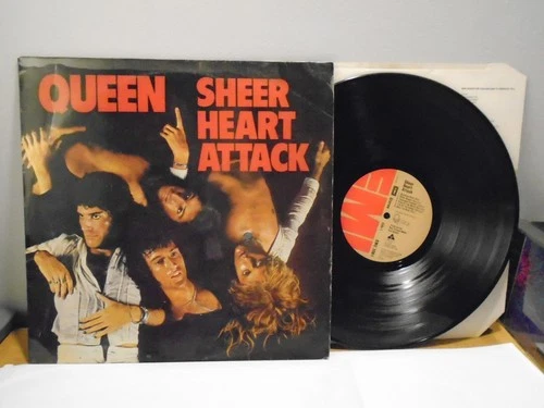 Queen - Sheer Heart Attack - UK 1st Press Vinyl LP EX/VG- / inner