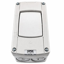 Clipsal 40A Isolator Switch IP66 Weatherproof Outdoor Single Pole Grey CSS140