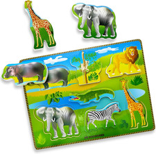Wooden Puzzle - Animal Wood Puzzles for Toddlers 2 Years Old  Montessori Learn