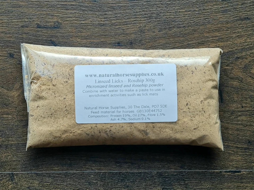 Linseed Licks Rosehip 300g - lick mat behaviour enrichment toy horse equine - Image 1 of 1