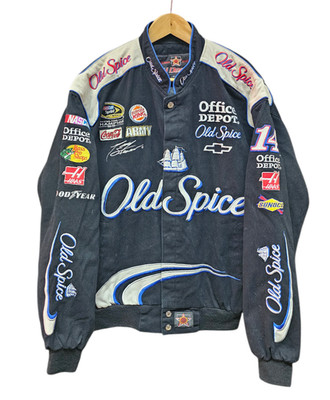 Vintage Retro 90s Nascar JH Design Old Spice 2000s Racing Jacket Size Small #31