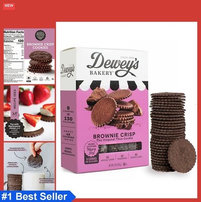 Brownie Crisp Cookies Thin & Crispy 9oz Box Real Ingredients No Artificial