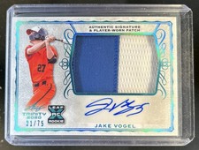 2020 Leaf Trinity Jake Vogel Patch Auto Spectrum Platinum HoloFoil Rookie #/75