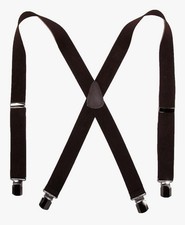 CTM Men's Elastic with Anti Slip Pin Clip Solid Suspenders 48 Inch 121 cm 6