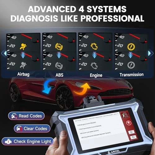 DS100 OBD2 Scanner - ABS, SRS, Transmission & Check Engine Code Reader with 7 - Picture 6 of 7